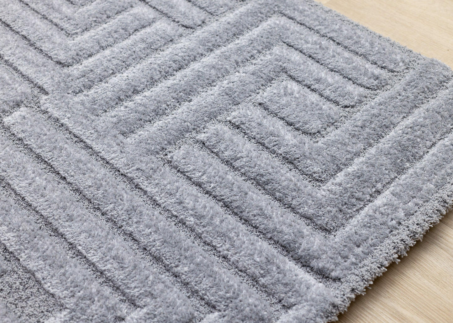 Modern Geometric Blue Area Rug-5