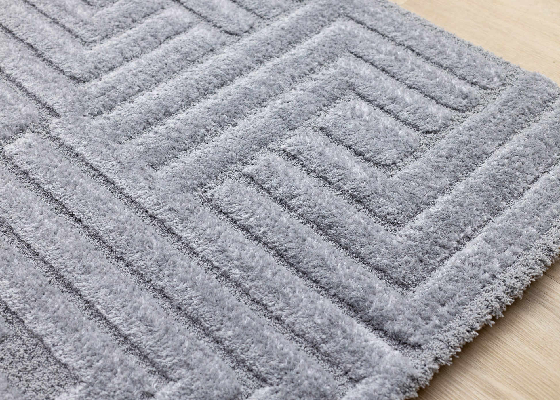 Modern Geometric Blue Area Rug-5