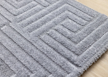 Modern Geometric Blue Area Rug-5