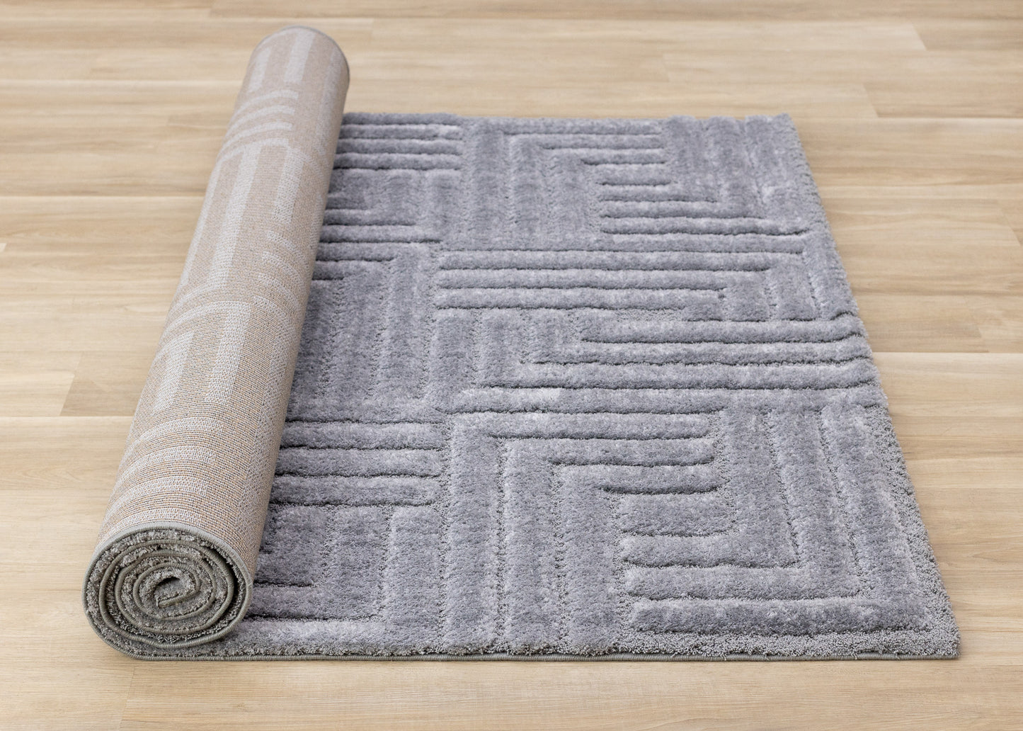 Modern Geometric Blue Area Rug-8