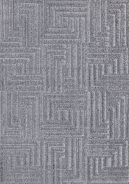 Modern Geometric Blue Area Rug-3
