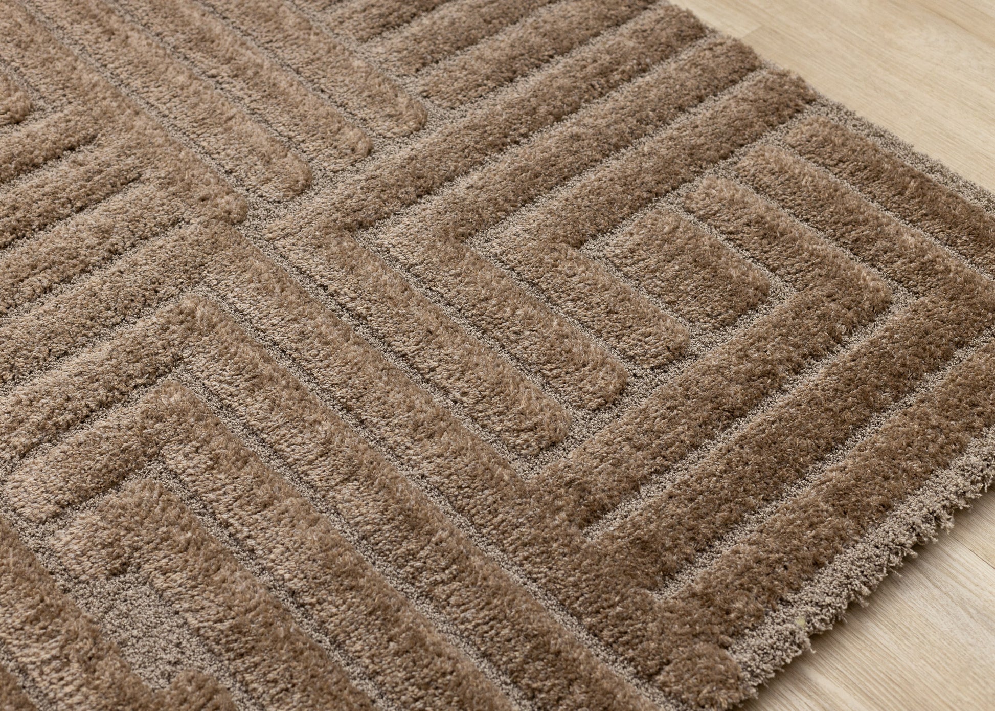 Modern Geometric Brown Area Rug-5