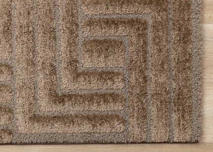 Modern Geometric Brown Area Rug-6