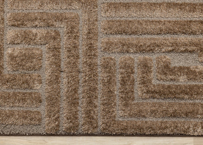 Modern Geometric Brown Area Rug-9