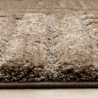 Modern Geometric Brown Area Rug-10