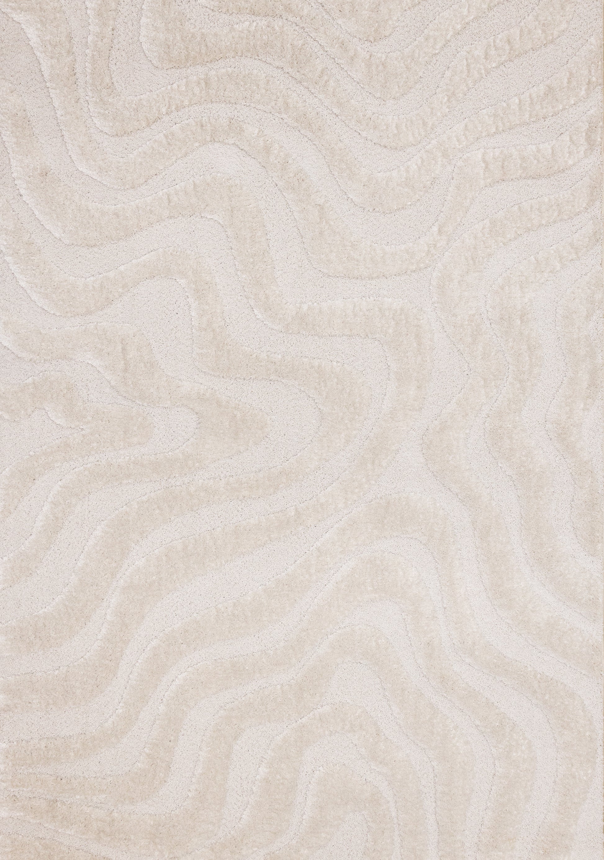 Modern Organic White Area Rug-1