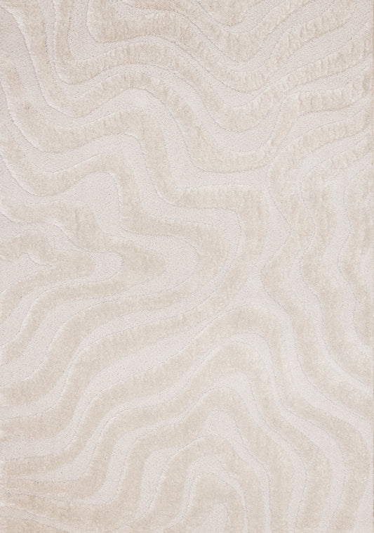 Modern Organic White Area Rug