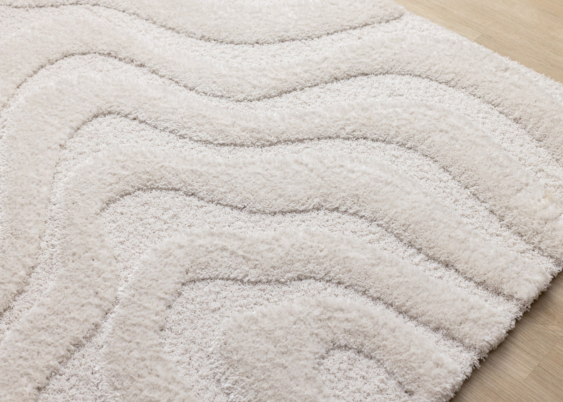 Modern Organic White Area Rug-5