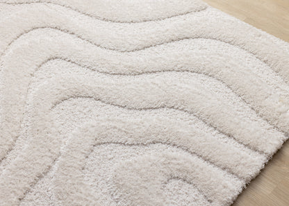 Modern Organic White Area Rug-5