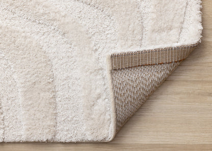 Modern Organic White Area Rug-7