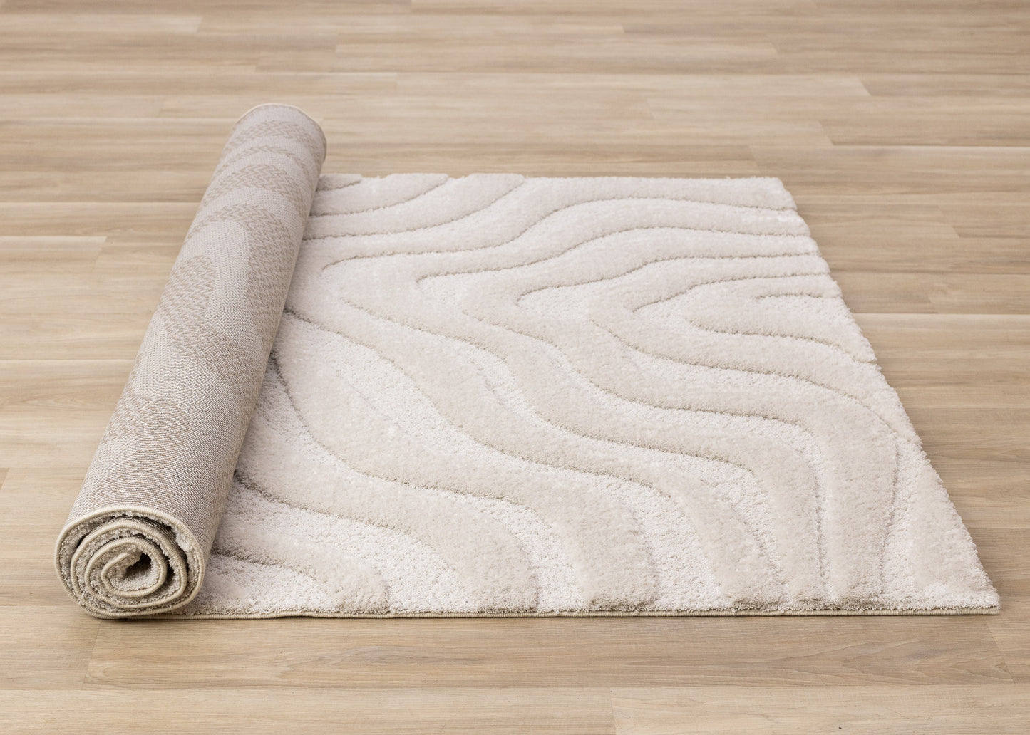 Modern Organic White Area Rug-8