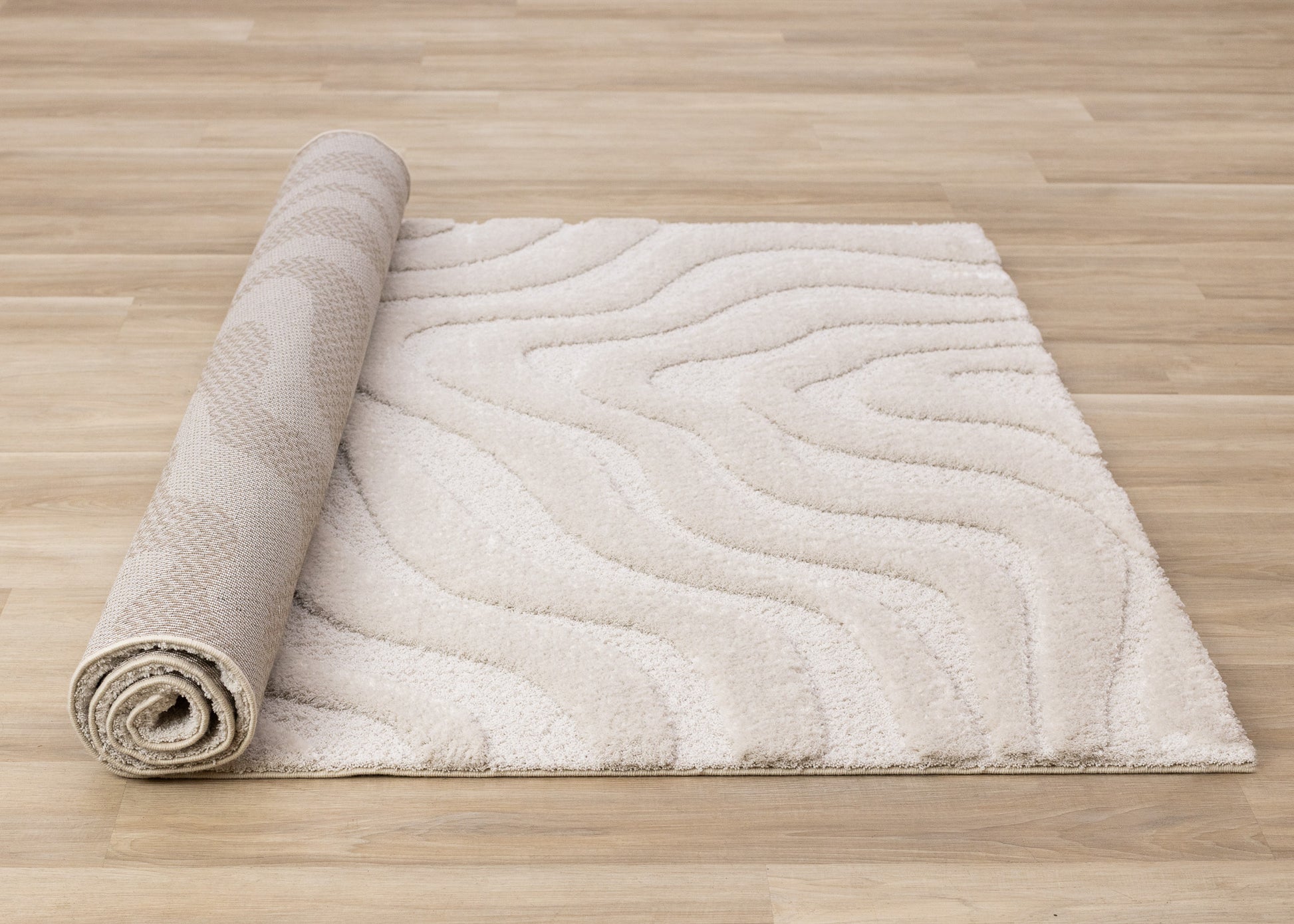 Modern Organic White Area Rug-8