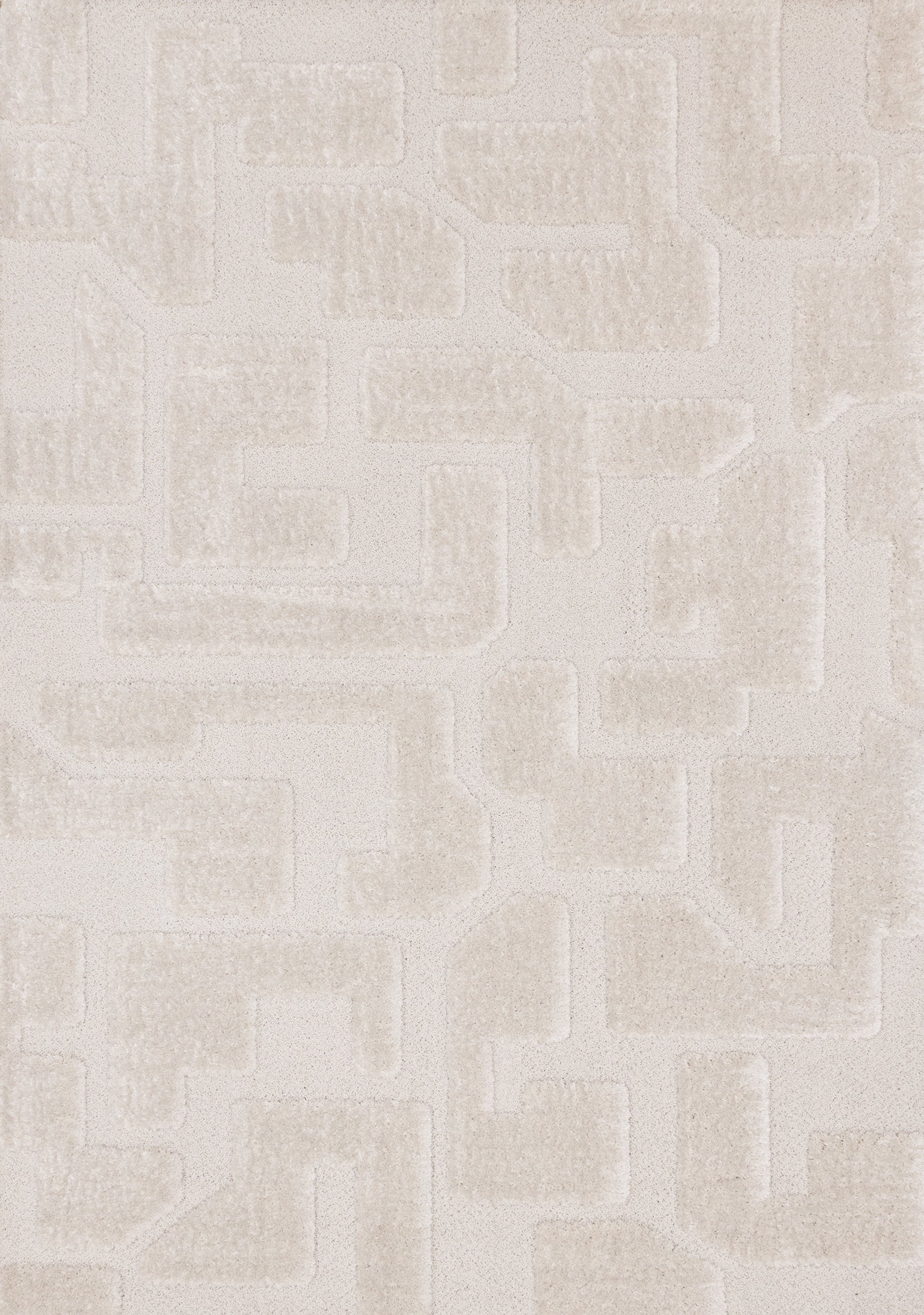 Modern Geometric White Area Rug-1