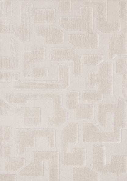 Modern Geometric White Area Rug-1