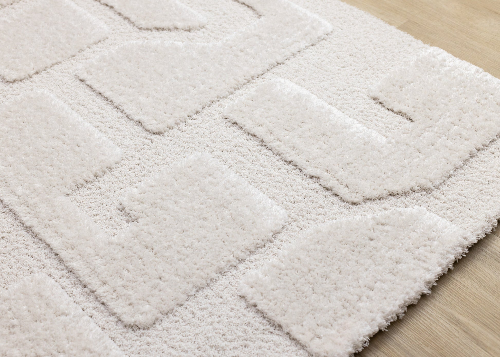 Modern Geometric White Area Rug-5
