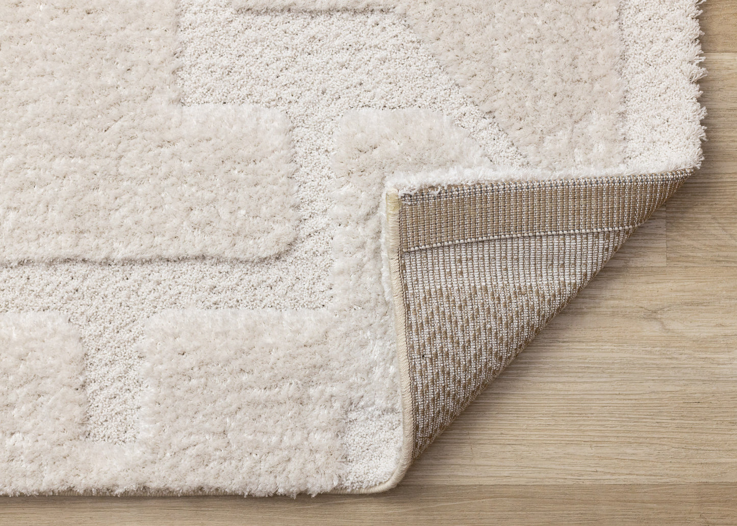 Modern Geometric White Area Rug-7