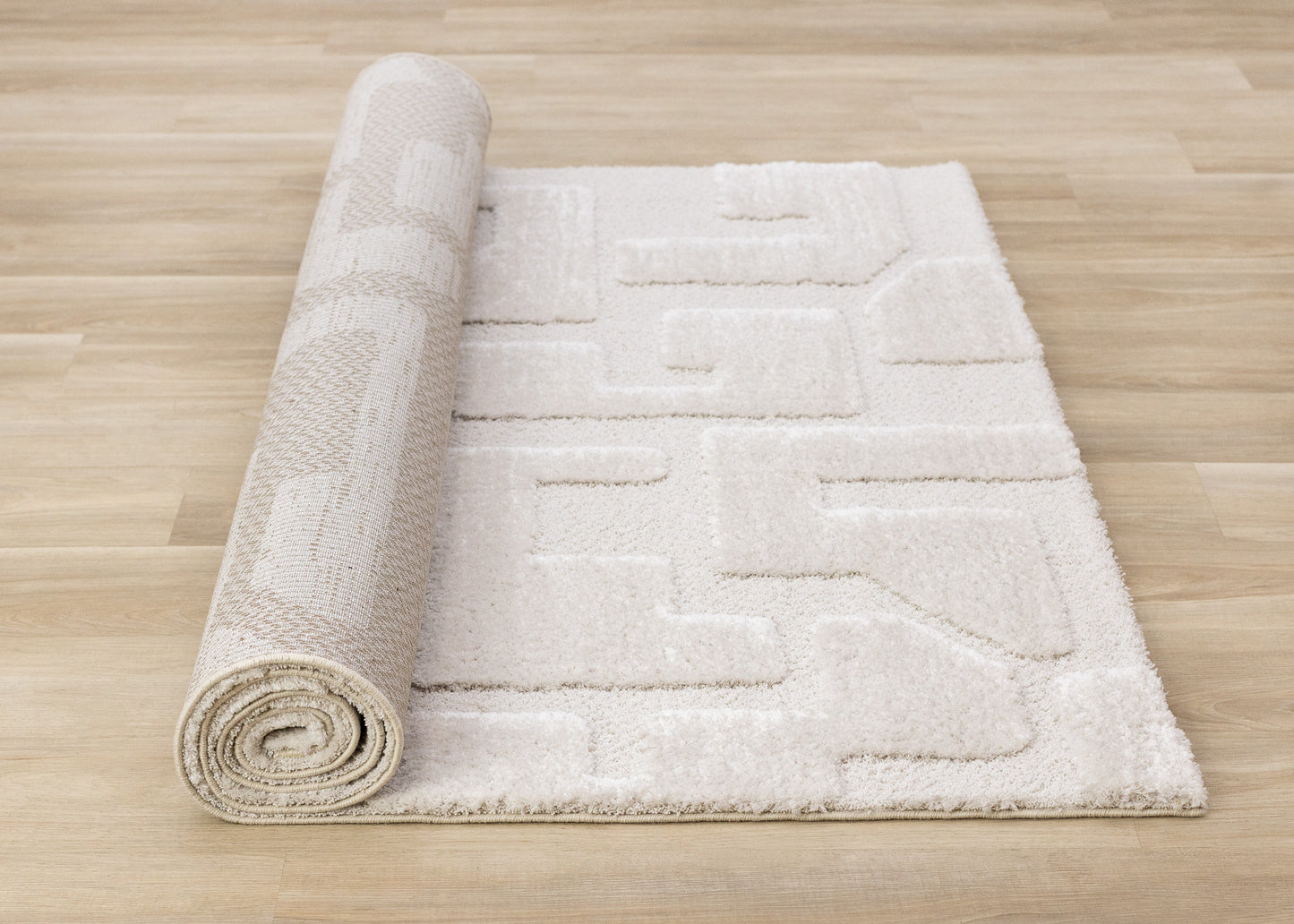 Modern Geometric White Area Rug-8
