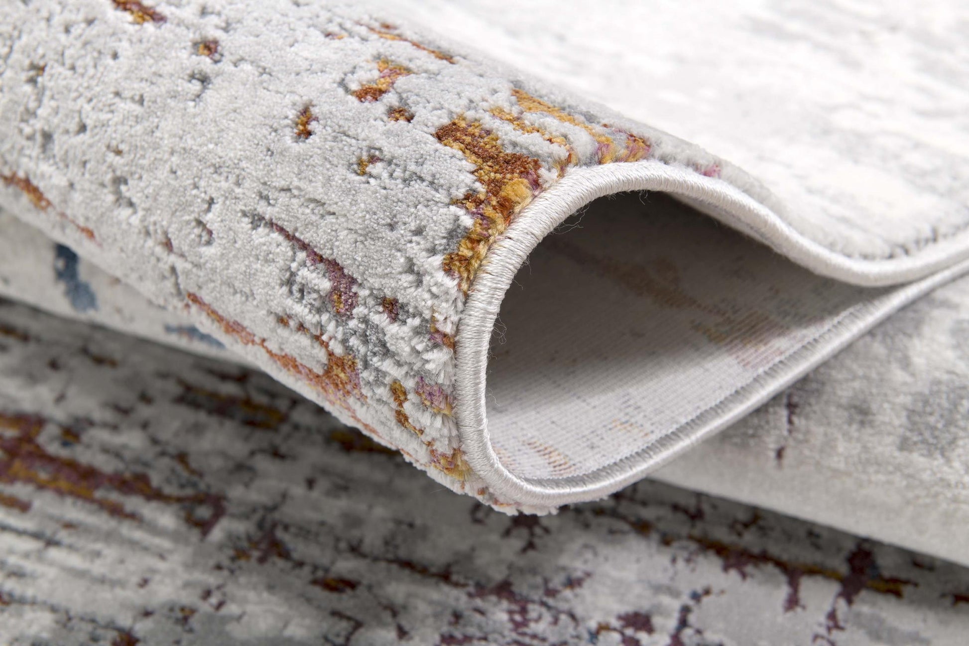 Cairn Abstract Distressed Comtemporary Grey and Red Indoor Rug-8