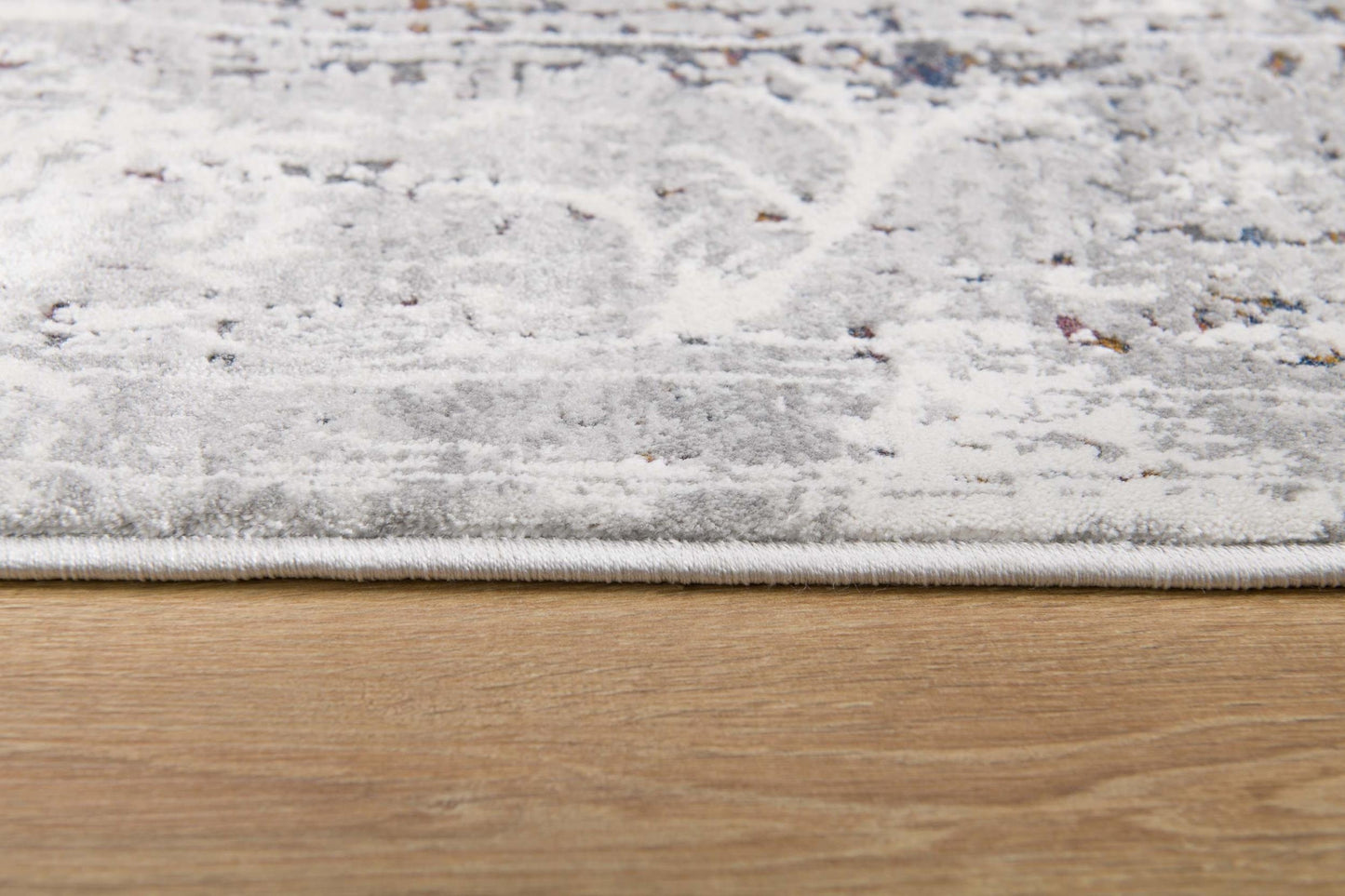 Seren Distressed Medallion Comtemporary Grey and Beige Indoor Rug