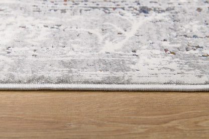 Seren Distressed Medallion Comtemporary Grey and Beige Indoor Rug