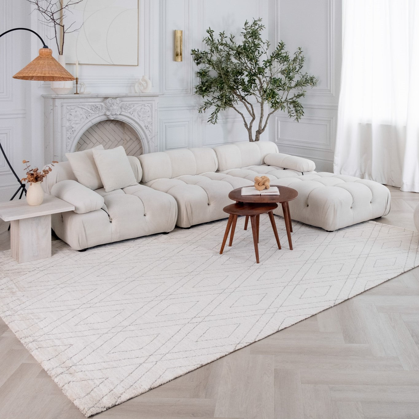 Casa Abstract Boho Beige Rug