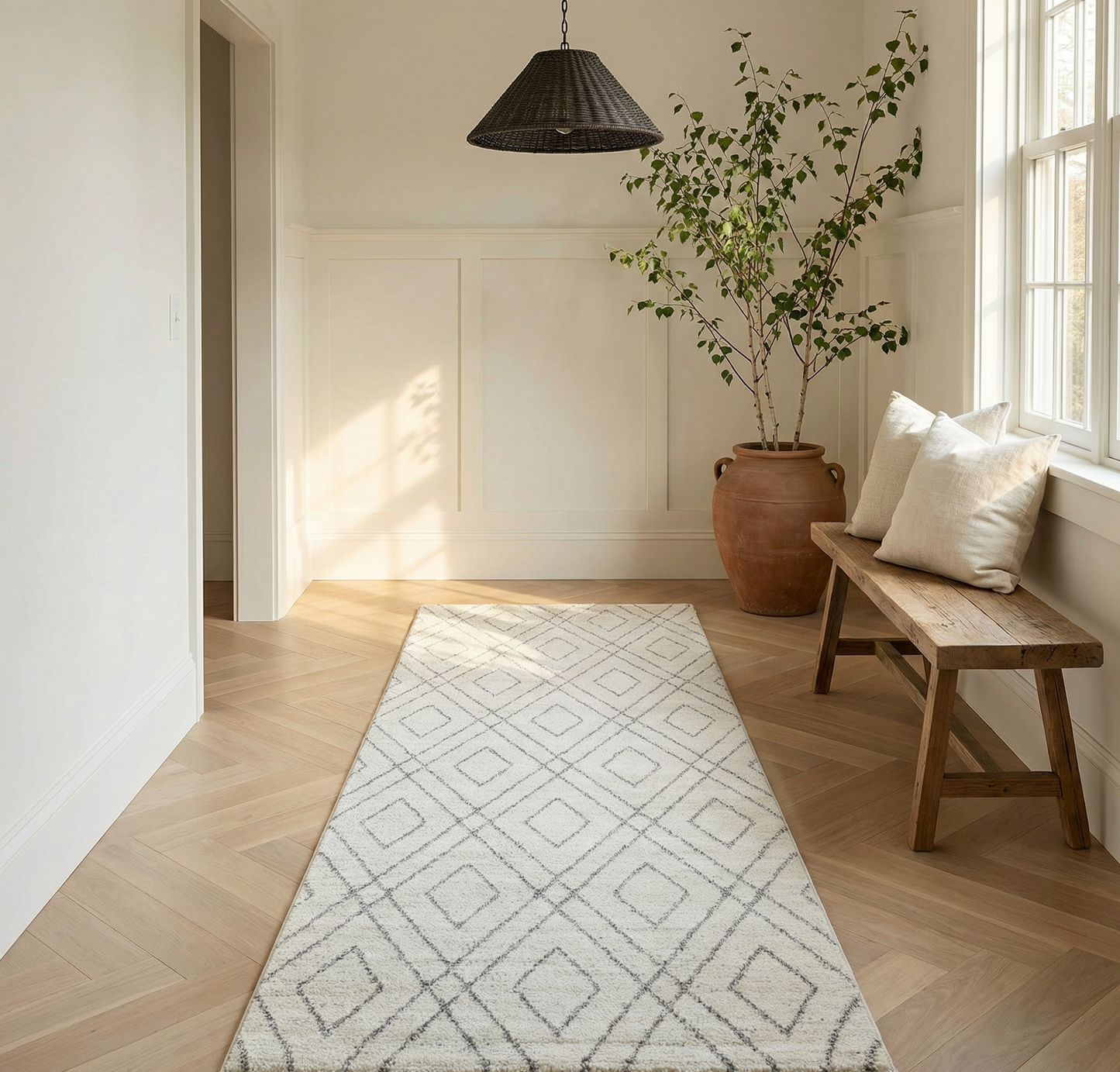 Alfombra Boho Beige Abstracta de Casa