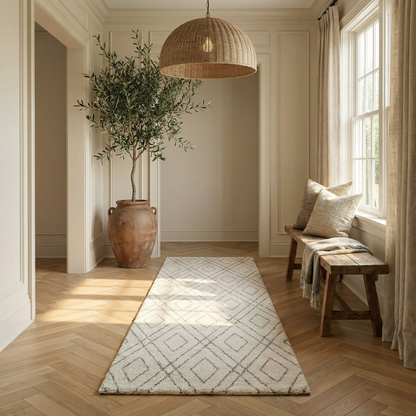 Alfombra Boho Beige Abstracta de Casa