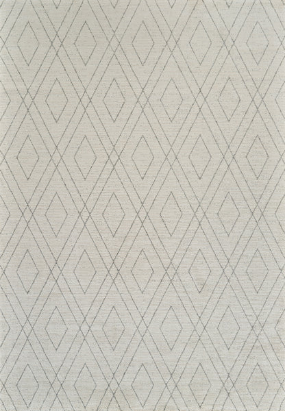 Eirene Geometric Contemporary Beige and Grey Indoor Rug