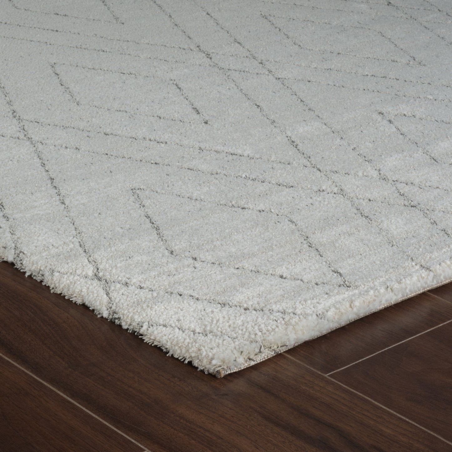 Eirene Geometric Contemporary Beige and Grey Indoor Rug