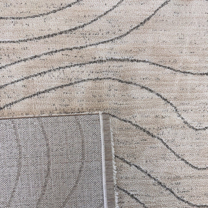 Rahil Abstract Contemporary Beige and Cream Indoor Rug