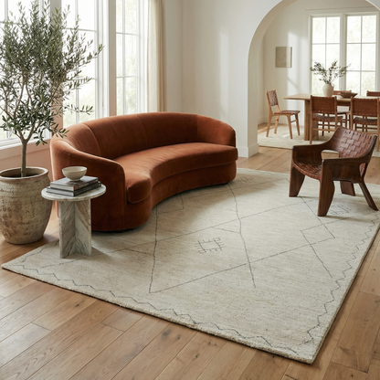 Alfombra Boho Beige Abstracta de Casa