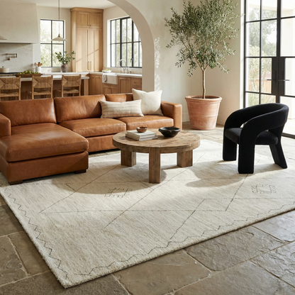 Alfombra Boho Beige Abstracta de Casa
