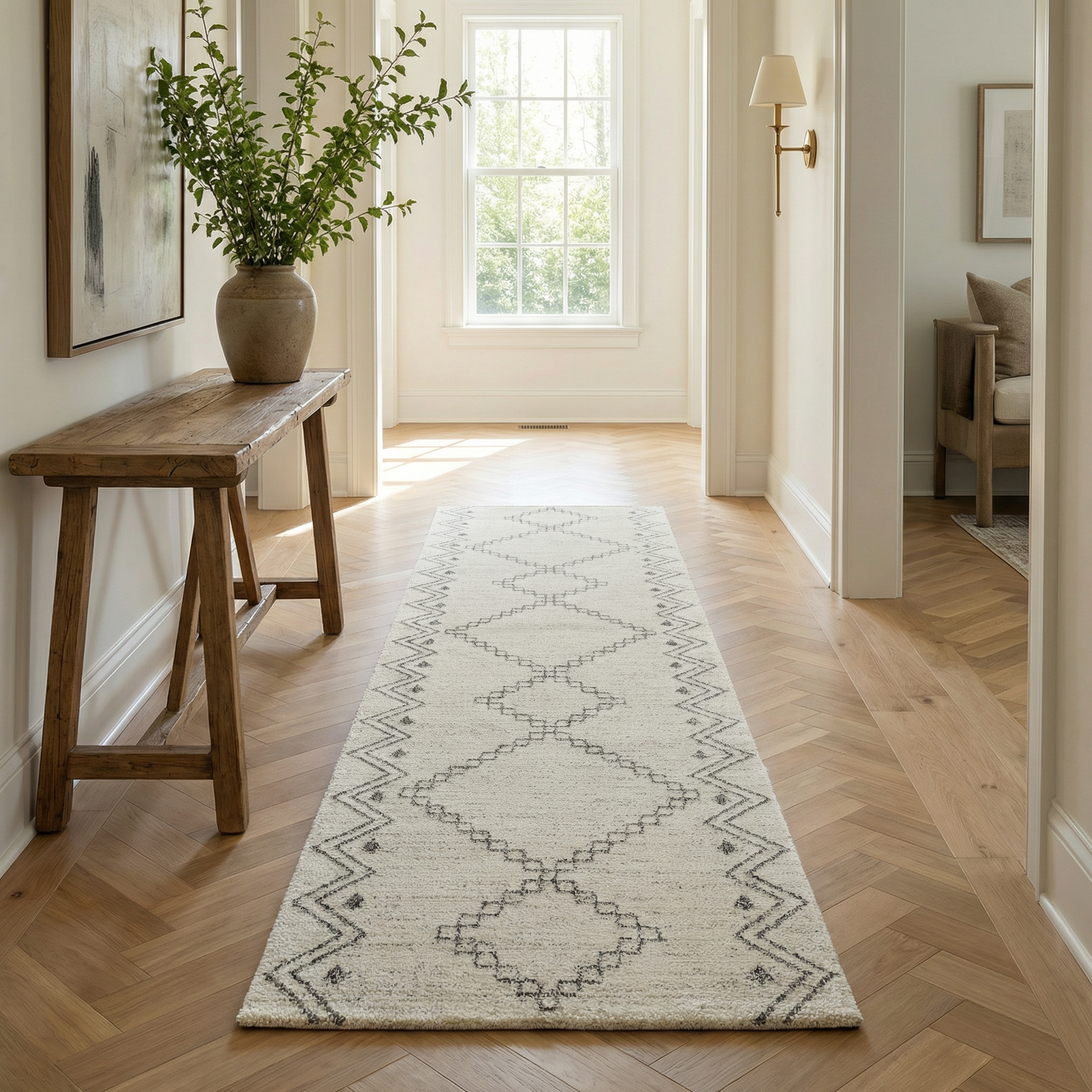 Alfombra Boho Beige Abstracta de Casa