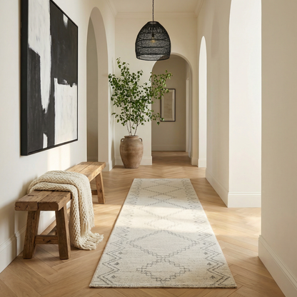 Alfombra Boho Beige Abstracta de Casa
