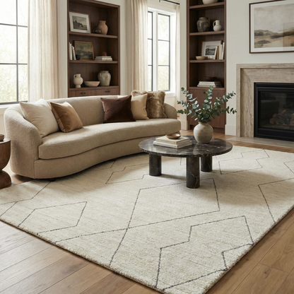 Alfombra Boho Beige Abstracta de Casa