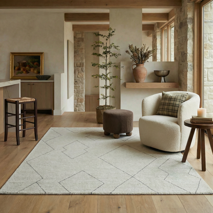 Alfombra Boho Beige Abstracta de Casa