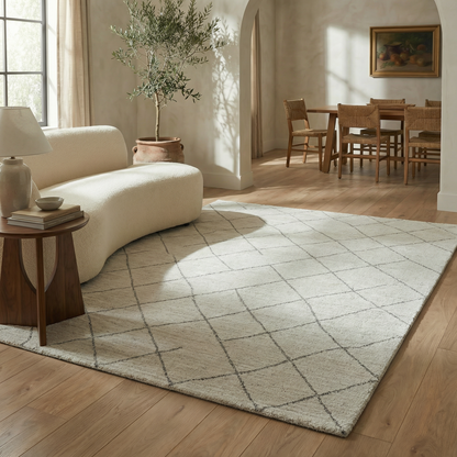 Alfombra beige moderna abstracta de Casa