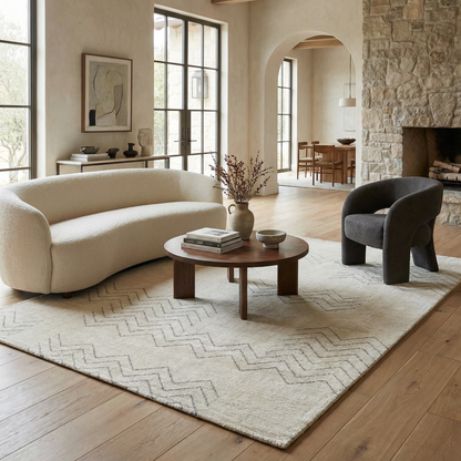 Alfombra Boho Beige Abstracta de Casa