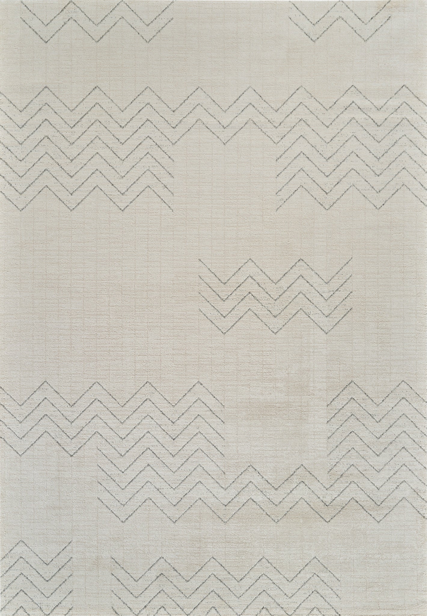 Kiva Chevron Modern Beige and Cream Indoor Rug