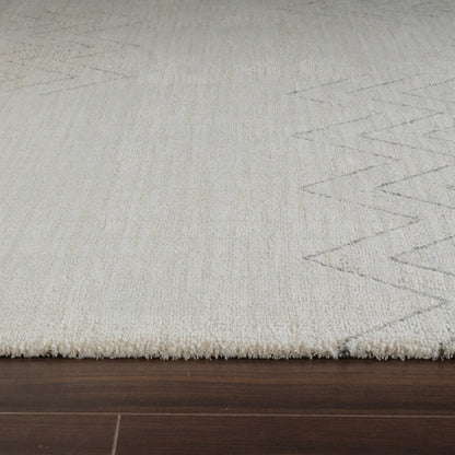 Kiva Chevron Modern Beige and Cream Indoor Rug