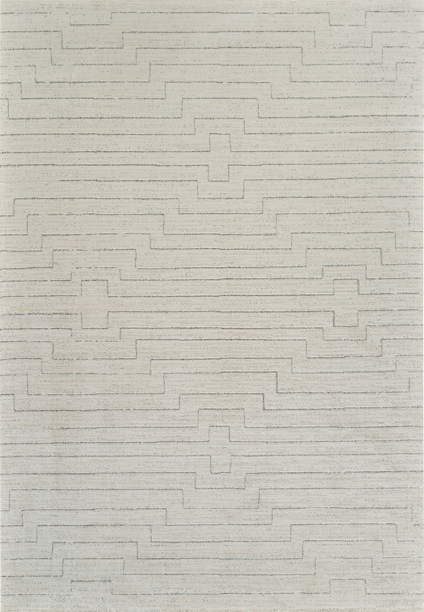 Aila Linear Geometric Modern Beige and Cream Indoor Rug