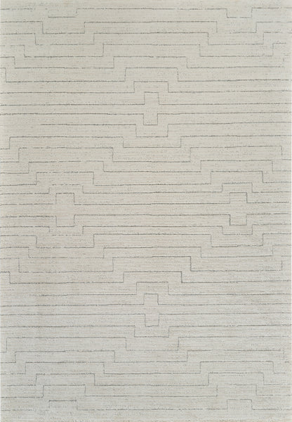 Aila Linear Geometric Modern Beige and Cream Indoor Rug