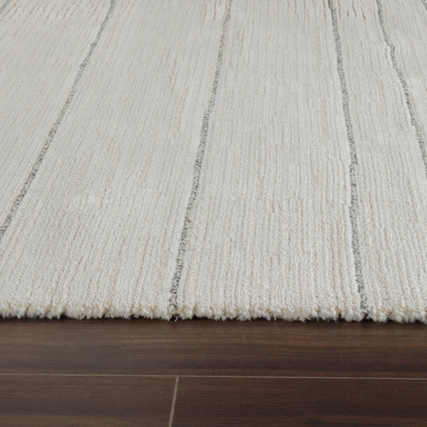 Sama Striped Modern Beige and Cream Indoor Rug