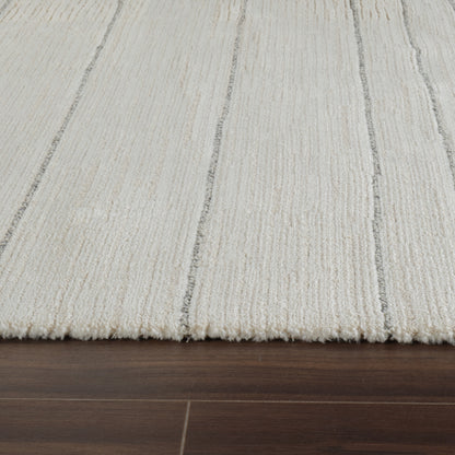 Sama Striped Modern Beige and Cream Indoor Rug