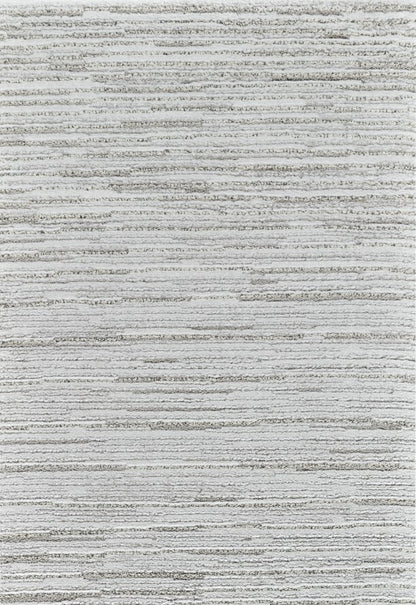 Sama Striped Modern Grey and Cream Indoor Rug