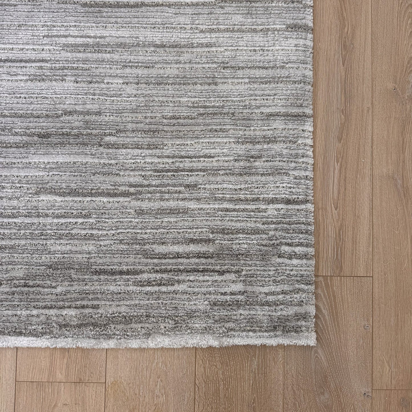 Sama Striped Modern Grey and Cream Indoor Rug