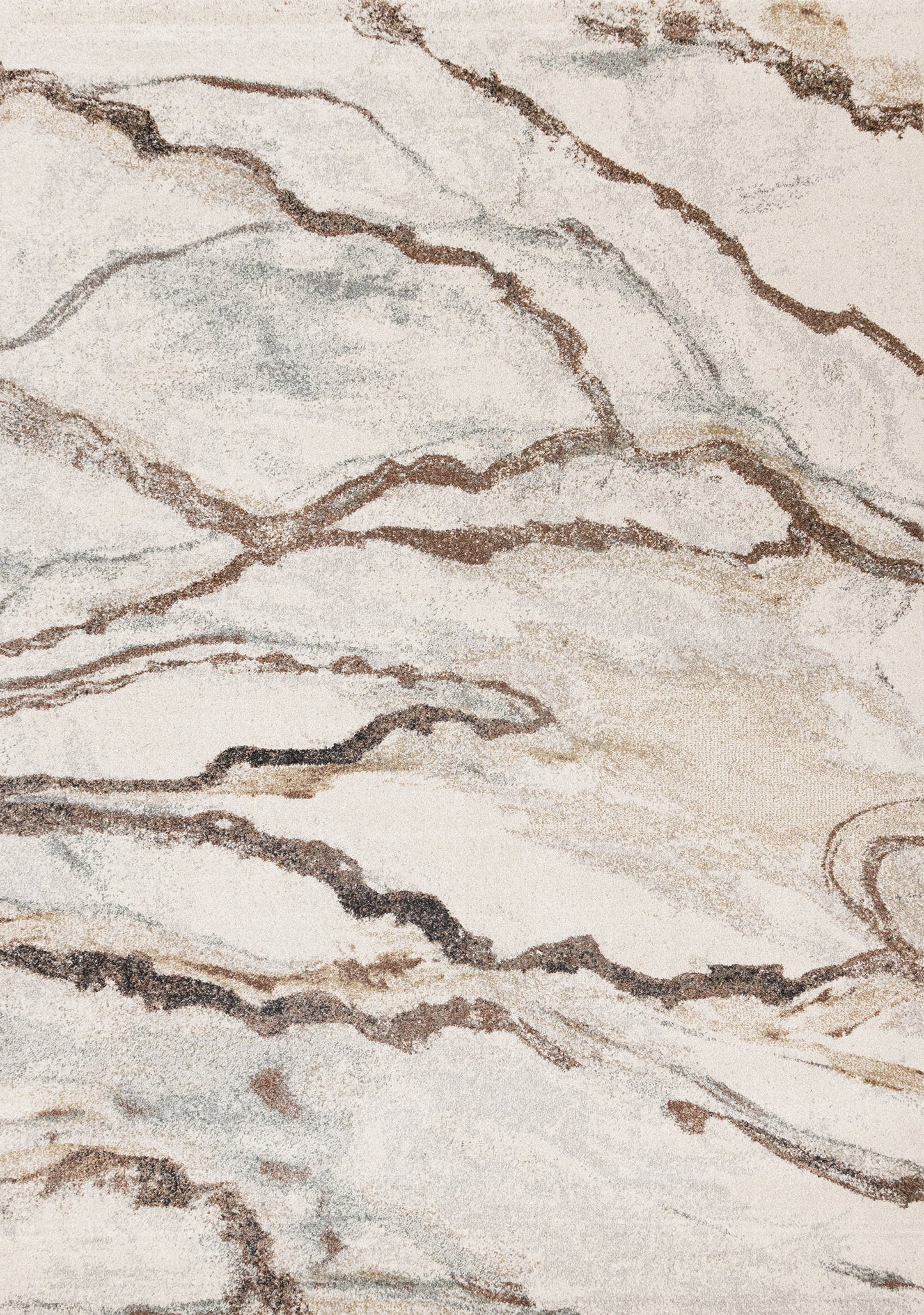 Contemporary Distressed White Area Rug