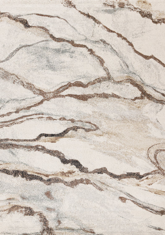 Contemporary Distressed White Area Rug