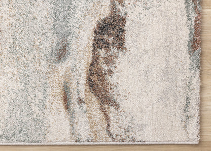 Contemporary Distressed White Area Rug