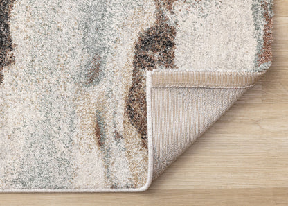 Contemporary Distressed White Area Rug